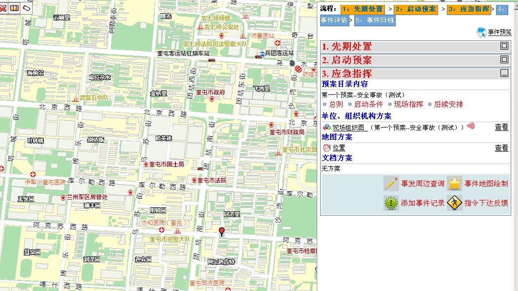 警力调度指挥界面