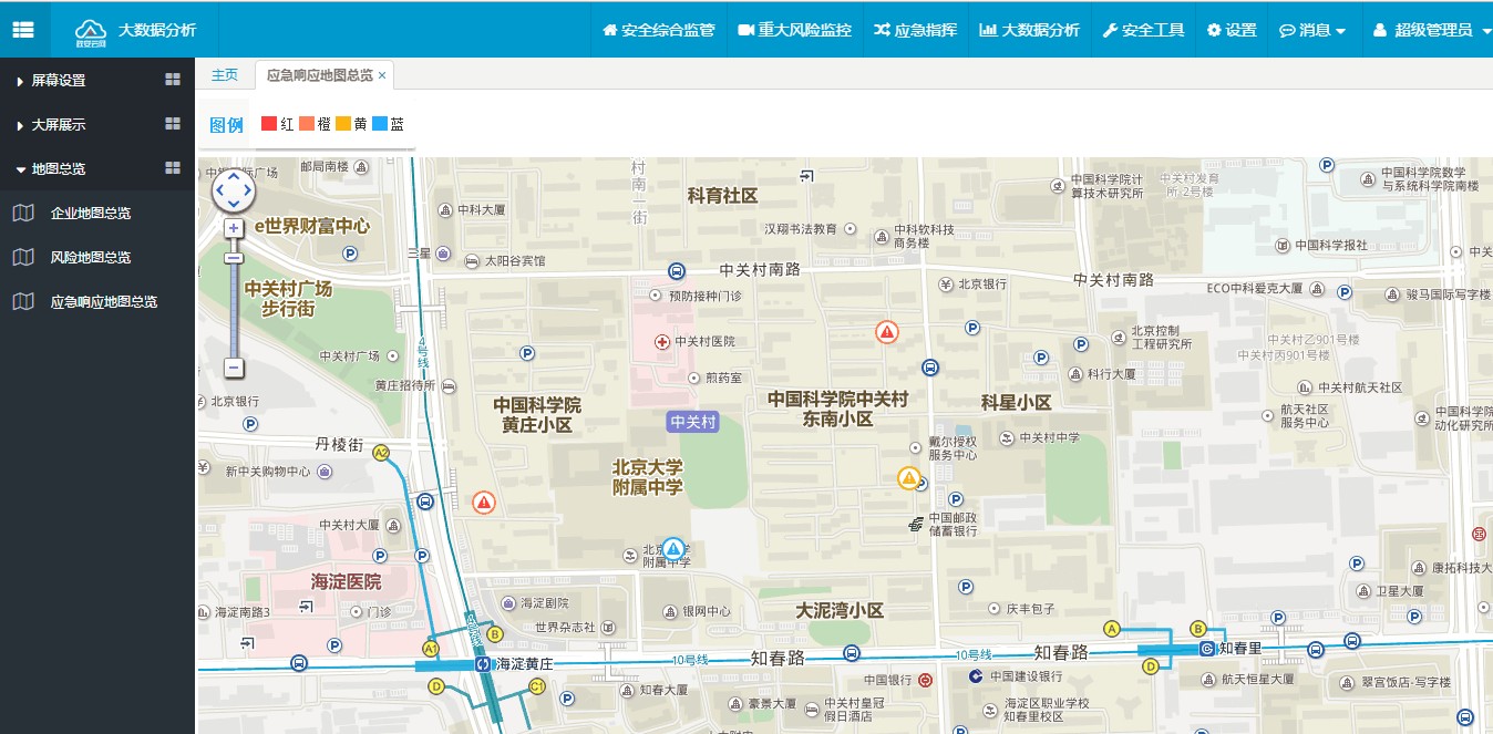 应急指挥系统界面:应急资源调度与指挥地图
